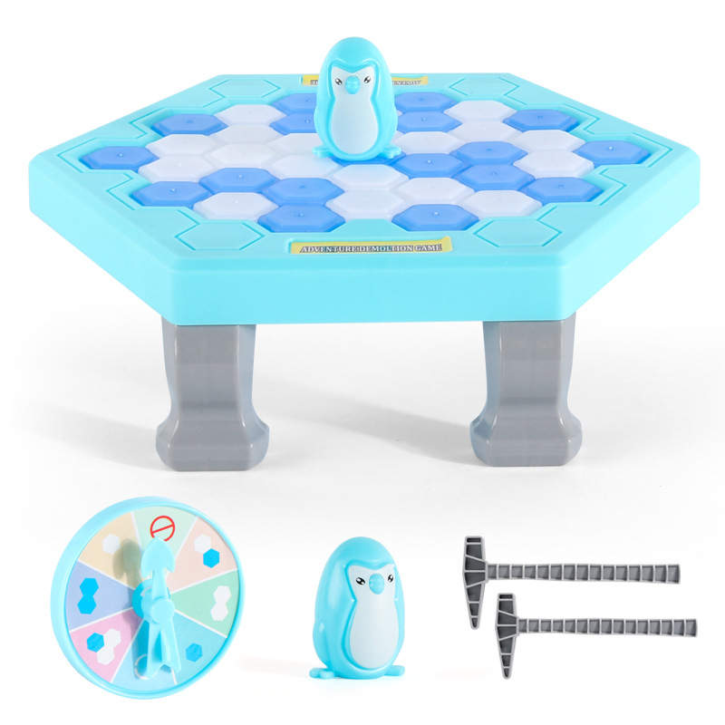 Picture of TikTok Internet Red Beating Penguin Icebreaker Wall Breaking Toy Penguin Desktop Game Parent-Child Interactive Educational Toy