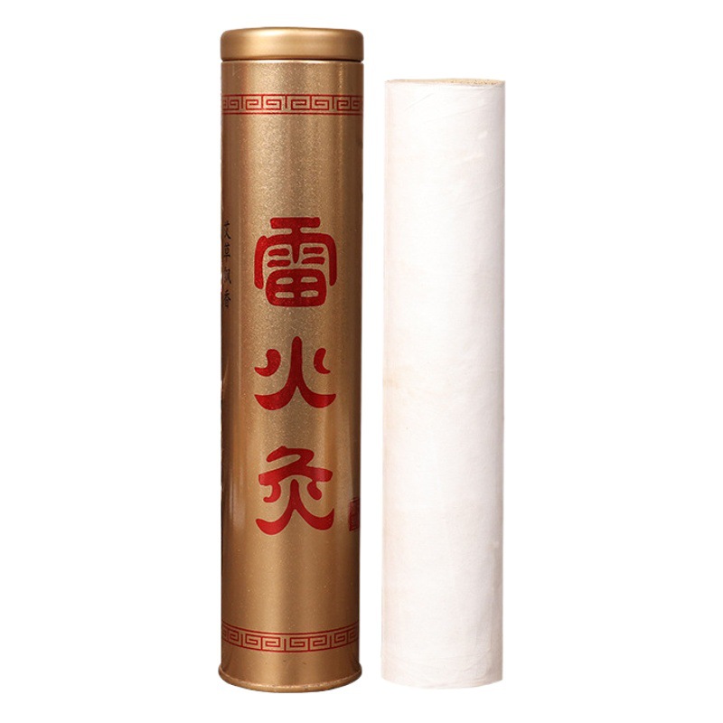 Hand-pushed cannon moxibustion Stone Mill moxa velvet enlarged bold moxa stick Thunder fire cannon moxibustion Chen moxa stick with fire extinguisher