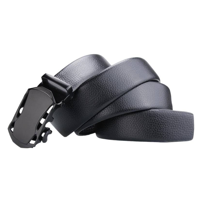 A Large Number of Hot-Selling Black Sports Car Automatic Buckle Men's Belts with Edges, Belt Headlines, Douyin, One Piece Drop Shipping