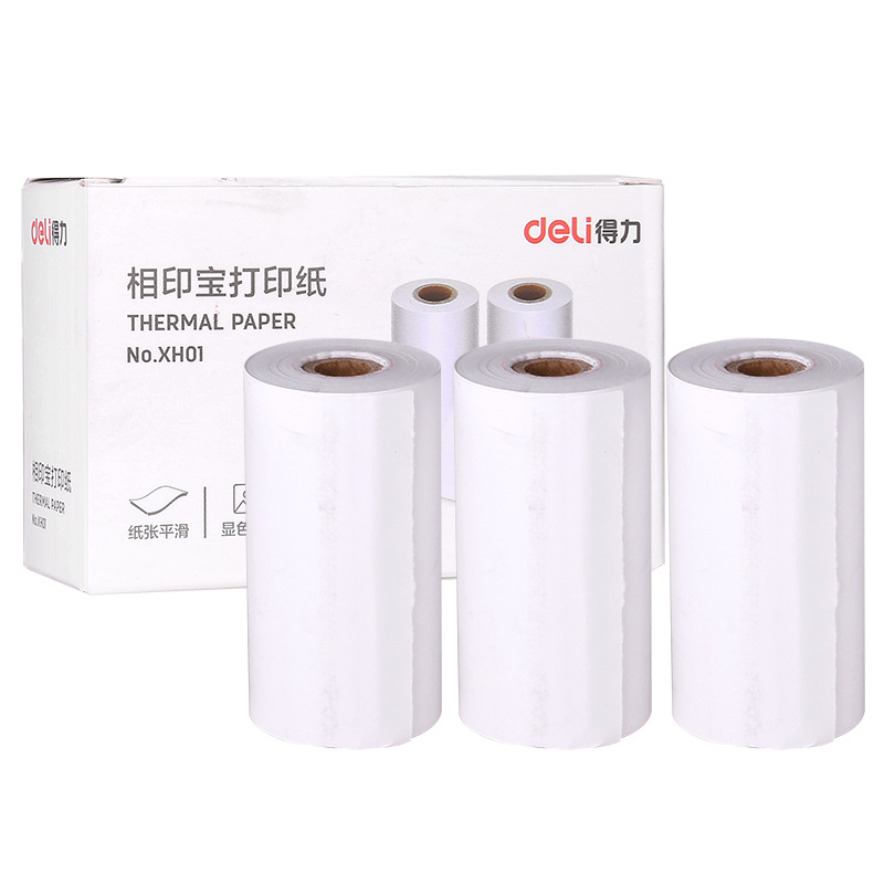 Picture of Deli XH01 thermal printing paper 57 wide * 30 (diameter) camera treasure special boxed 3 rolls of new products wholesale