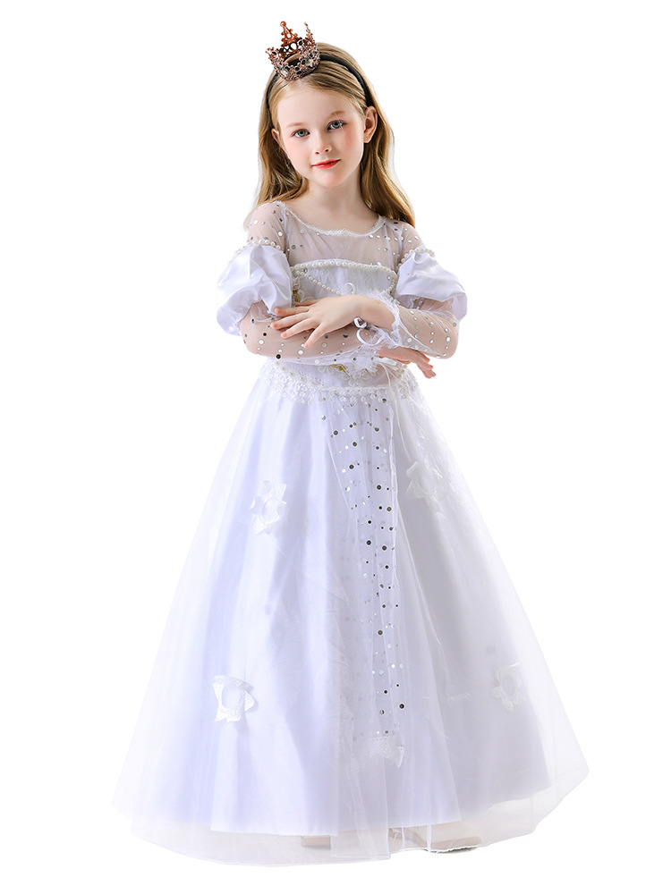Cross-Border Snow White Costume Kidsren's Mesh Dress Queen Cos Halloween Masquerade Party Outfit for Women
