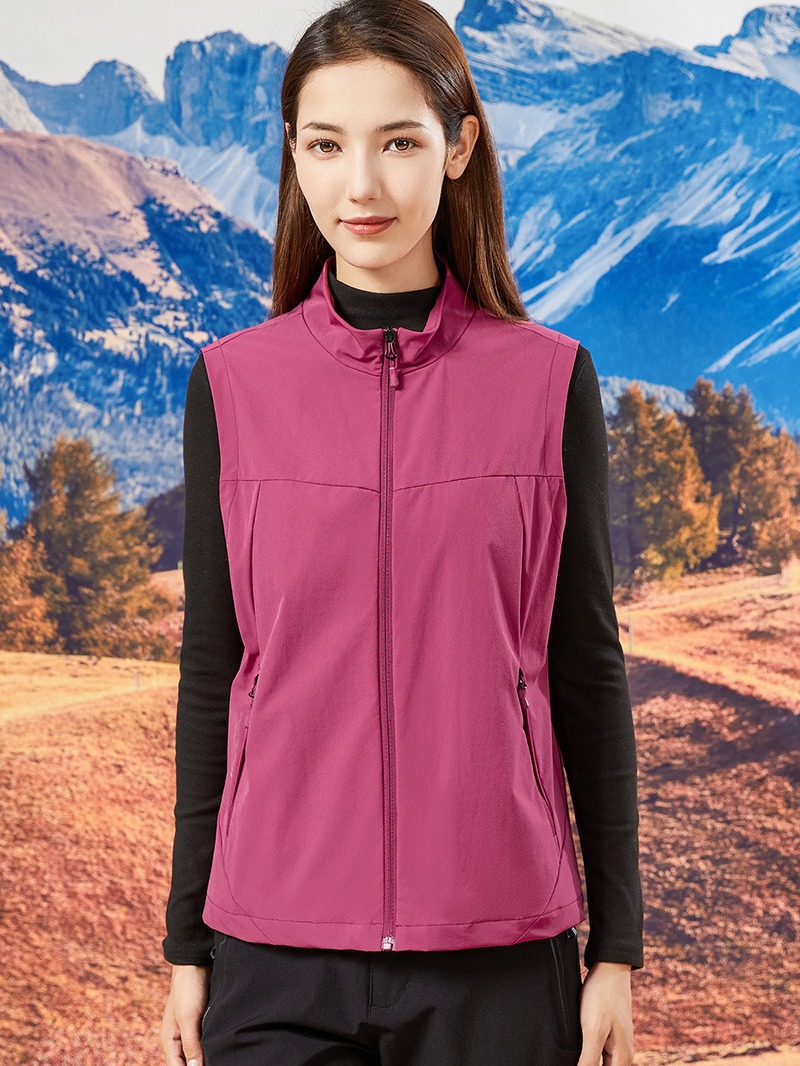 Vest Couple Autumn and Winter New Vertical Collar Solid Color Advertising Vest Outdoor Camping Waistcoat Windproof Fishing Suit Printed LOGO