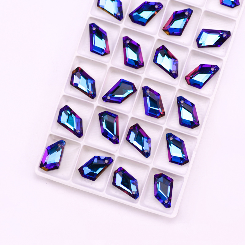 Picture of Factory wholesale diamond orthorhombic stone single hole crystal pendant DIY necklace earrings bracelet jewelry accessories