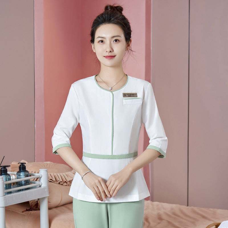 High-end beauty salon beautician work clothes female temperament suit spa health salon foot bath pedicure shop technician work clothes