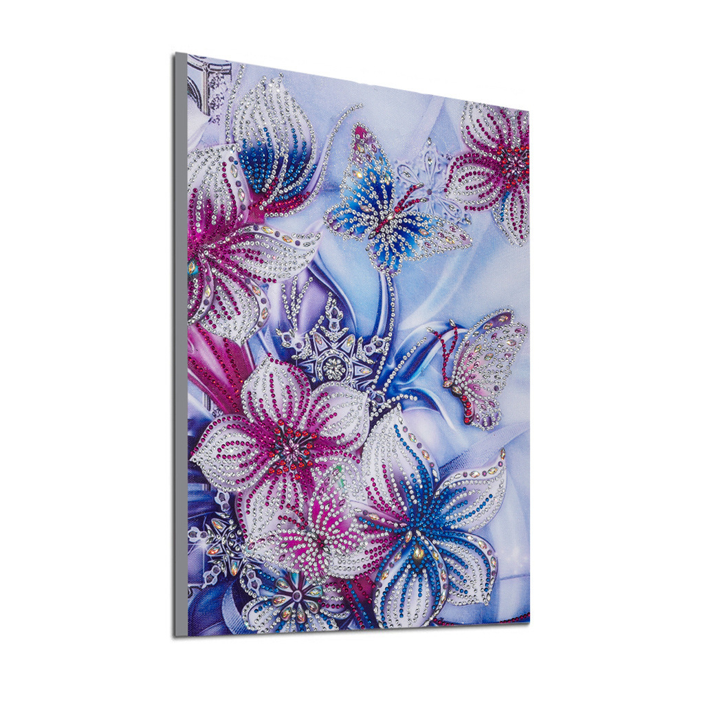 AliExpress New Diamond painting DIY 5d shaped diamond butterfly flower bedroom decorative painting manufacturers a generation of hair