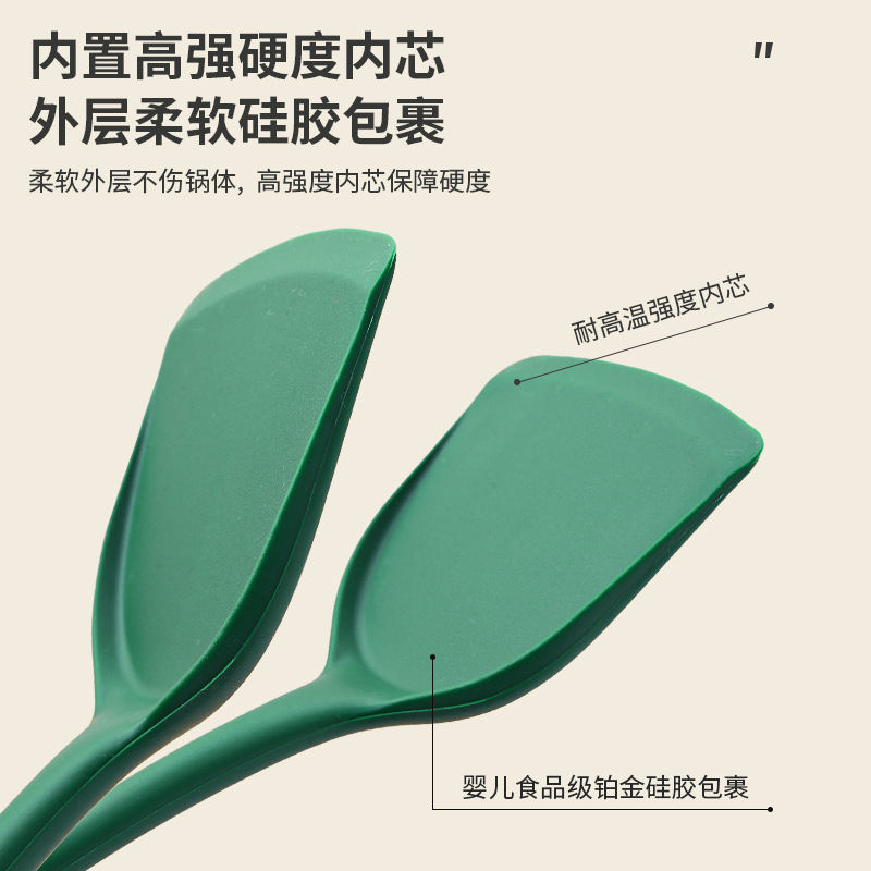 Picture of Wholesale household non-stick pan silicone chinese shovel high temperature resistant shovel spoon suit colander soup spoon suit kitchenware five-piece set