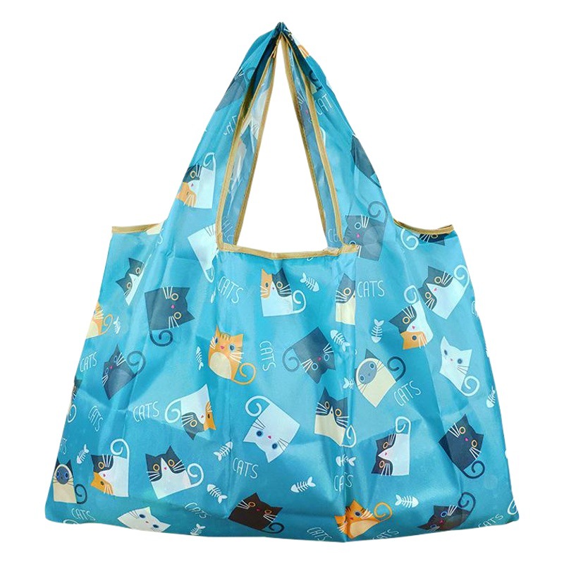 Foldable Environmental Protection New Portable Storage Bag Portable Supermarket Large Capacity Stall Shopping Bag Cartoon Shopping Bag