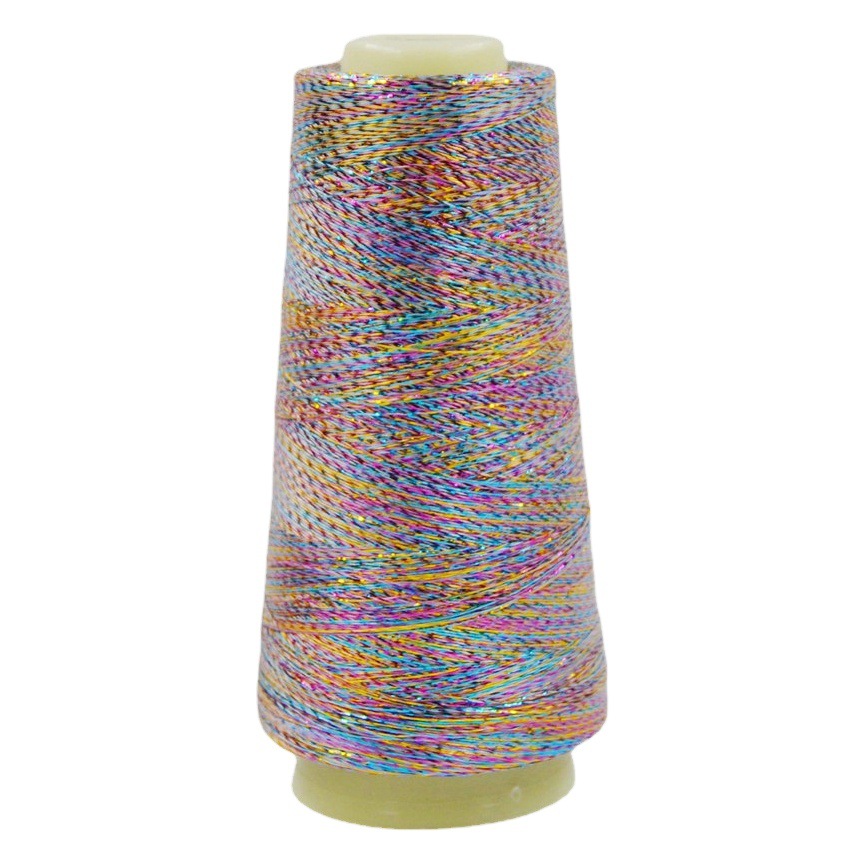 Spot batch supply dyed ultra-fine double-sided gold and silver yarn household sewing thread high strength color sewing thread polyester