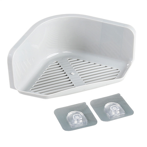 Picture of Bathroom Storage Rack Toilet Triangle Wall Hanging Toilet Toilet Plastic Hole-free Bathroom Wash Table Storage