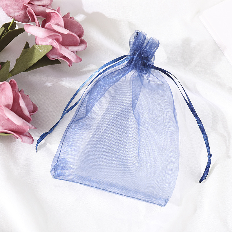Picture of Plain beam gauze bag wholesale wedding candy bag spot small gift packaging mesh bag printing high density gauze