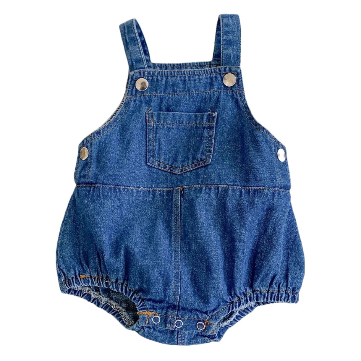 2025 Spring and Summer Infants and Young Children, Male and Female Babies, Denim Suspenders, Baby Clothes, 0-2 Years Old, Cotton Jumpsuits, Rompers