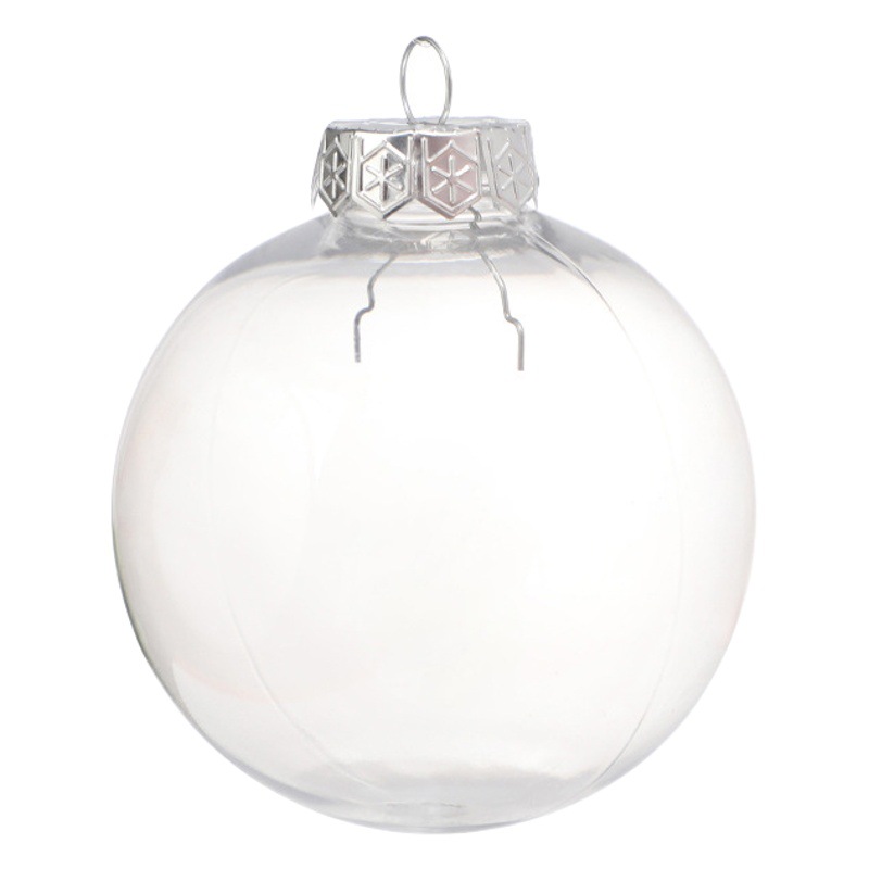 Christmas Decorations Transparent Christmas Ball Seamless Hollow Plastic Ball Creative DIY Christmas Tree Decoration Pendant