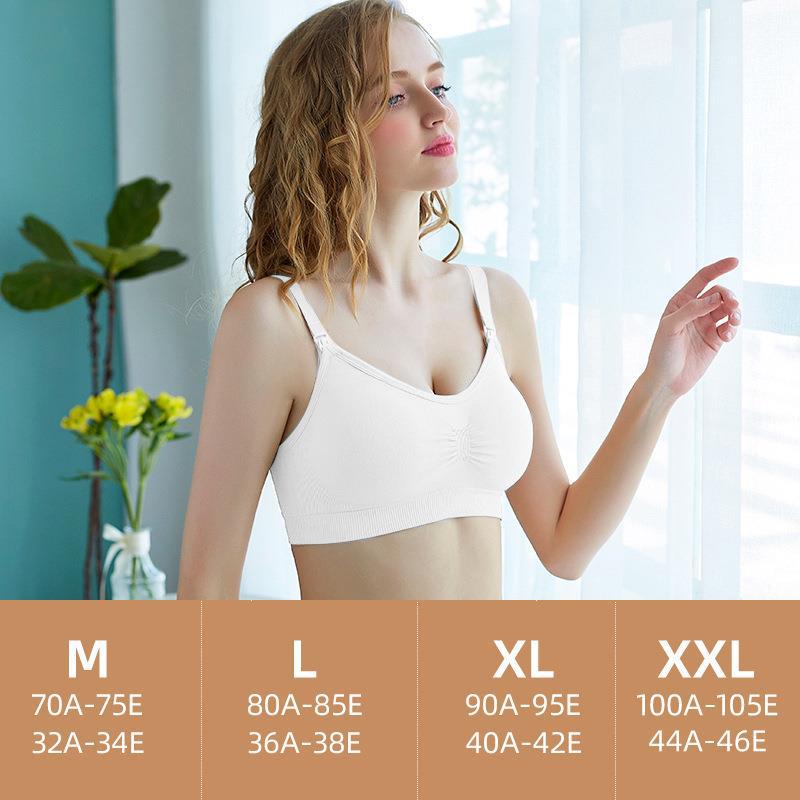 Picture of 2022 lactation underwear front open buckle bra comfortable ladies pregnant women underwear without steel ring lactation underwear wholesale
