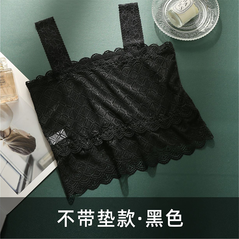 Picture of 2023 New Style Lace Back Lace Sling Breast Wrapping Base All-match Sexy Navel Anti-light Tube Top Women