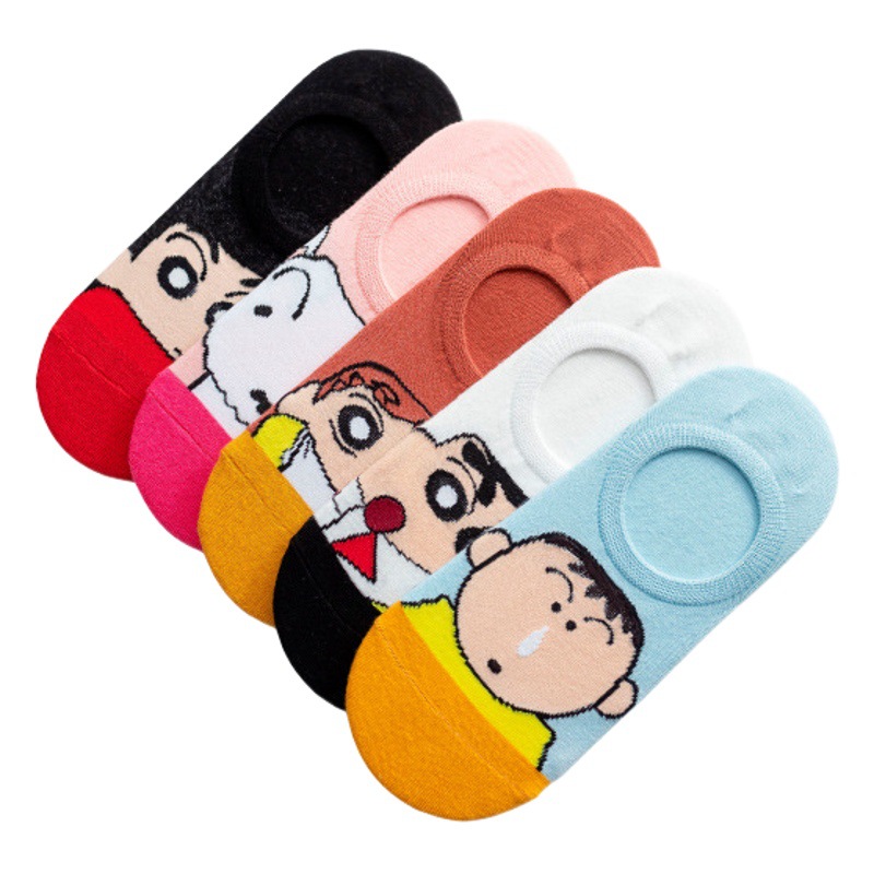 Manufacturers South Korea socks cartoon anime shallow-mouth boat socks summer cotton women's invisible socks non-slip dispensing women's socks