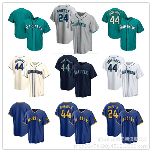 Foreign trade wholesale Seattle Mariners RODRIGUEZ#44 No. GRIFFEY24 embroidery