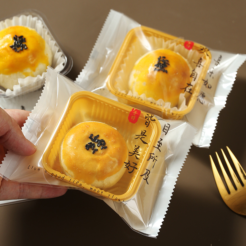 2024 new style souffle packaging bag Chinese antique old woman cake snow mei Niang moon cake bag baking pastry packing bag