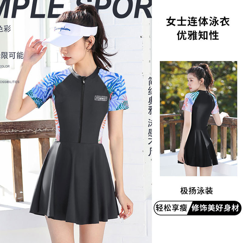 Swimwear Women's 2024 New Slight Fat Girl's Meat Covering Hot Spring Swimwear Conservative High-end Slim Swimwear