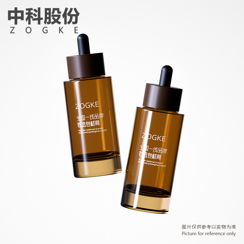 Manufacturer's Ready Stock 50Ml100Ml Thick Bottom Cylindrical Bottle Cosmetics Sub-Bottling Hydrating Pure Dew Essence Bottle