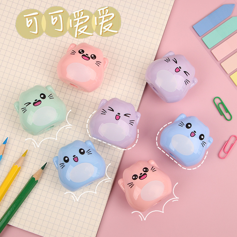 Cartoon mini pencil sharpener for primary school students kindergarten creative pencil sharpener for children cute stationery wholesale