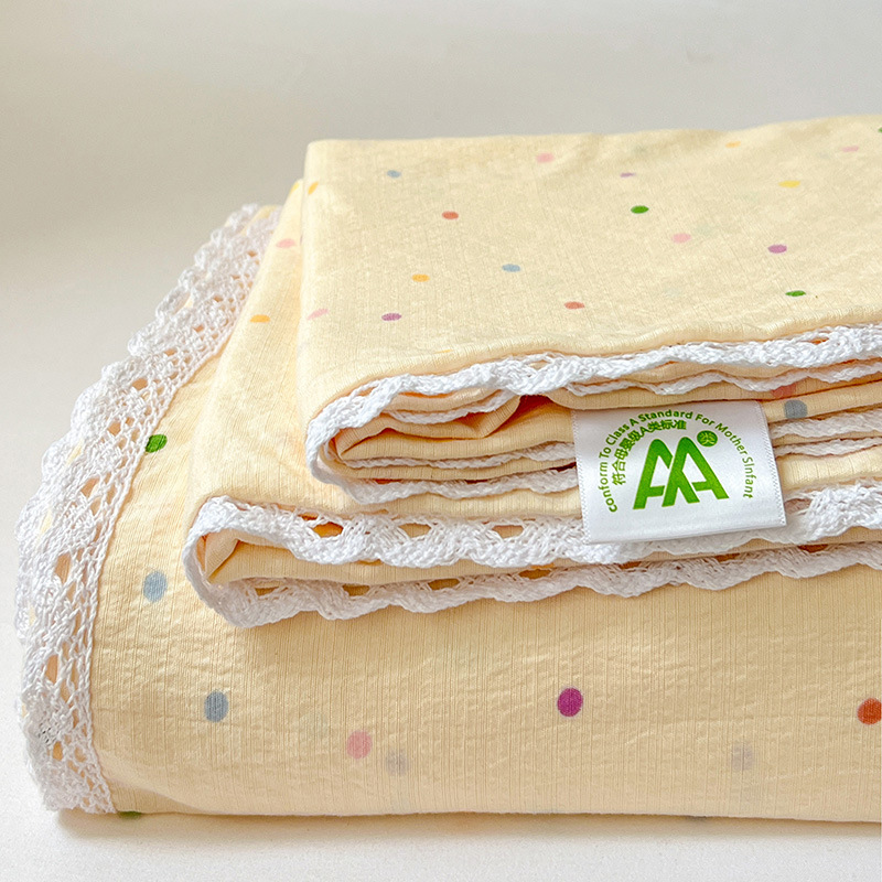 New Cloud Sense Jacquard Double-layer Yarn Lace Bed Sheet Soft Waxy Skin-friendly Single Double Bed Wrinkled Kapok Skin-friendly