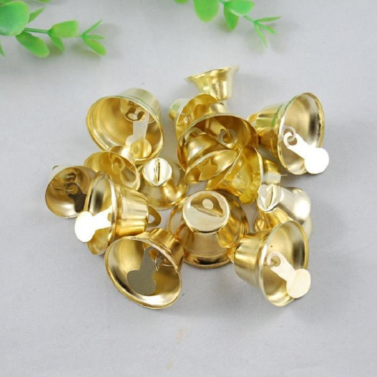Picture of Factory wholesale 10-50mm Golden opening horn bell Christmas decoration small Bell Wind Bell DIY accessories wholesale