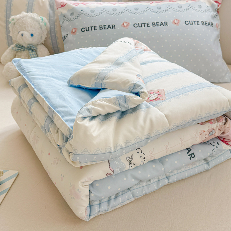 Picture of Class A Maternal and Infant Grade Summer Quilt Lace Summer Cool Quilt Summer Air-conditioning Quilt Double Washed Cotton Quilt Core Children's Thin Quilt Ins