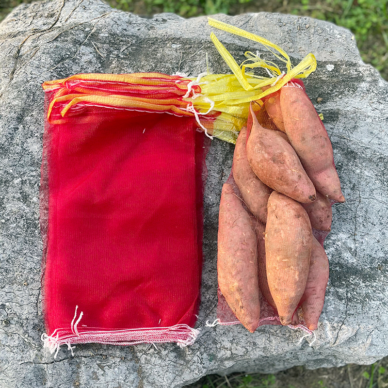 Sweet potato net bag plastic bag fruit net bag potato small small size sweet potato red gauze net drawstring woven bag