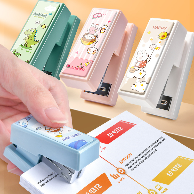 Xiaomeng Office Learning Stationery Cute Mini Stapler Stapler Large Handheld Small Stapler Wholesale