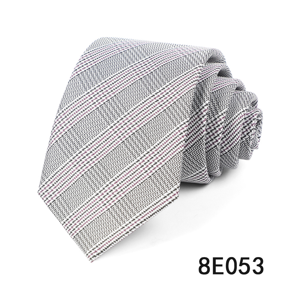 Picture of Men's Tie Business Casual Stripesd Tie 8cm Polyester Jacquard Embroider Print Tie Wholesale Formal Wear