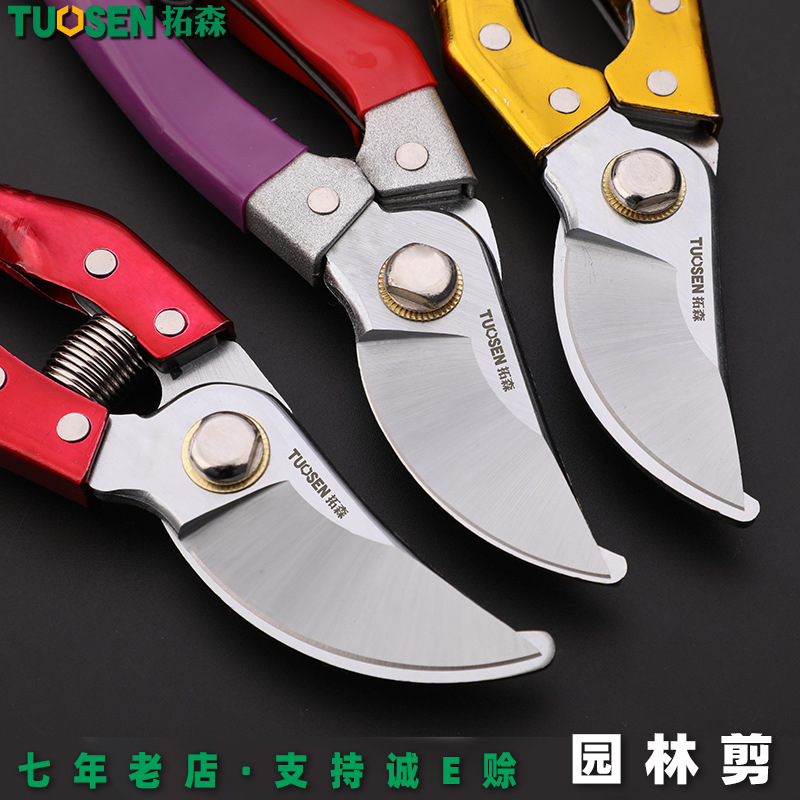 Tuosen Tools 8 Inch Fruit Branch Shears SK5 Elbow Coarse Branch Shears Horticultural Shears Fruit Picking Garden Branch Shears Pruning Shears