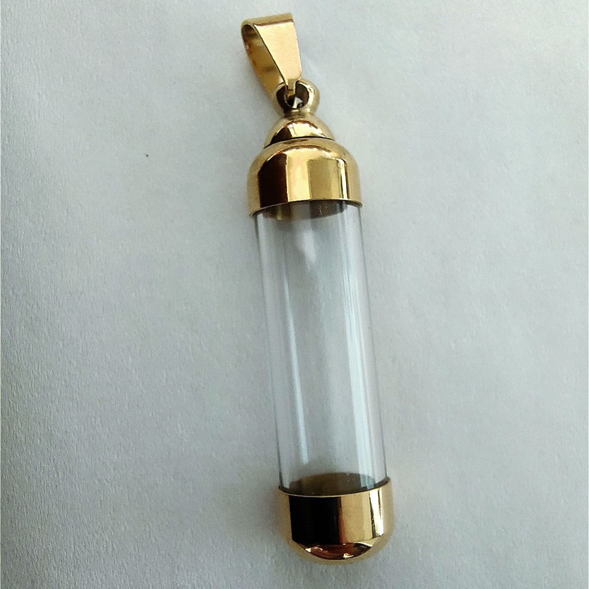 Picture of Transparent Shariputra Bottle Pendant Nepalese Gawu Box Small Empty Bottle Openable Water-proof Amulet Tube for Cinnabar