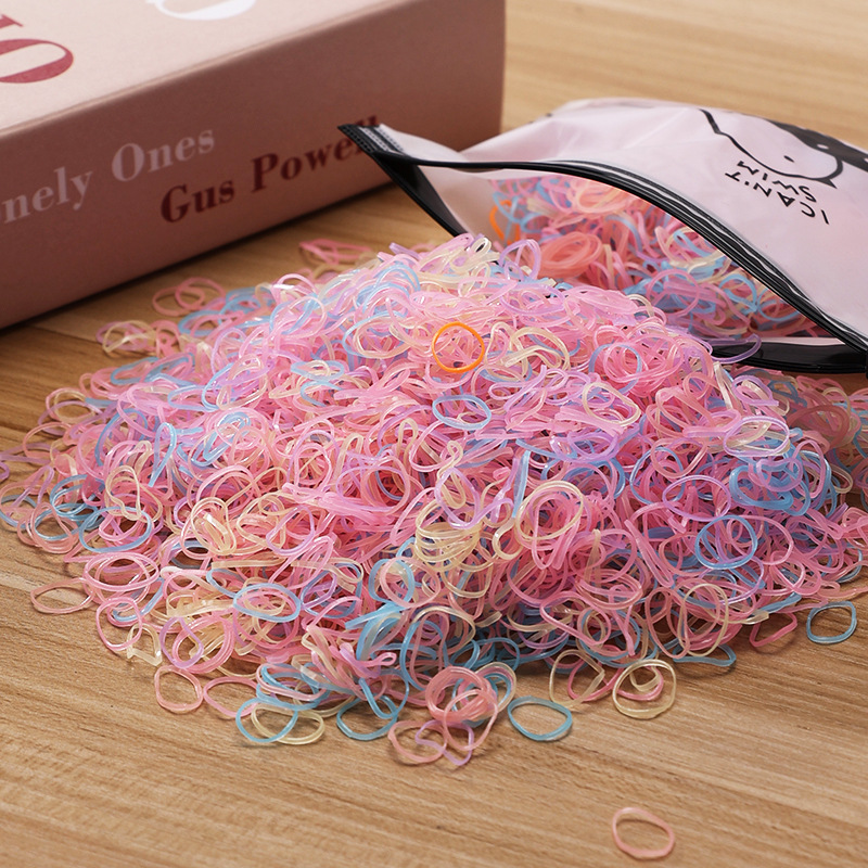 Picture of Children's Hair Rope Disposable Rubber Band Girls' Baby Strongly Pull Constantly Boxed Small Hair Rings Do Not Hit Hair Rope