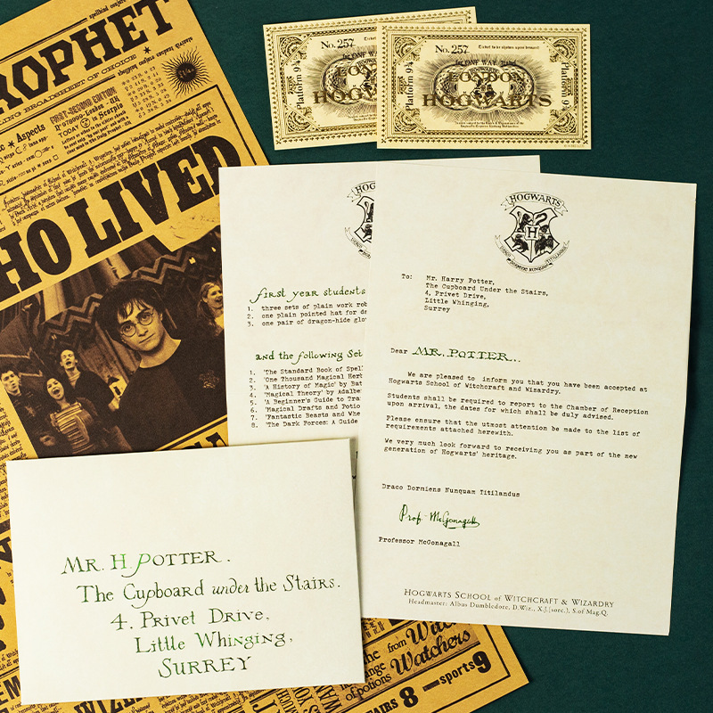 Picture of 20 Harry Potter admission letter, Hogwarts admission letter, School of Wizardry admission letter, prop