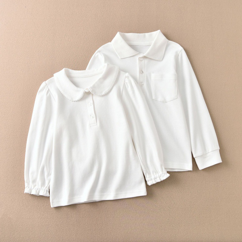 Distribution generation school uniforms costumes Joker export Japan long sleeve T-shirt white student T-shirt men's base shirt