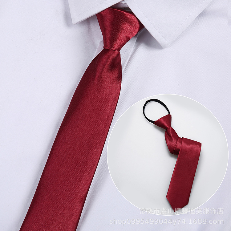 Picture of Men's Easy-To-Pull Casual Zipper Tie New Korean Style Professional Formal Wear Convenient Lazy Tie Ready for Sale
