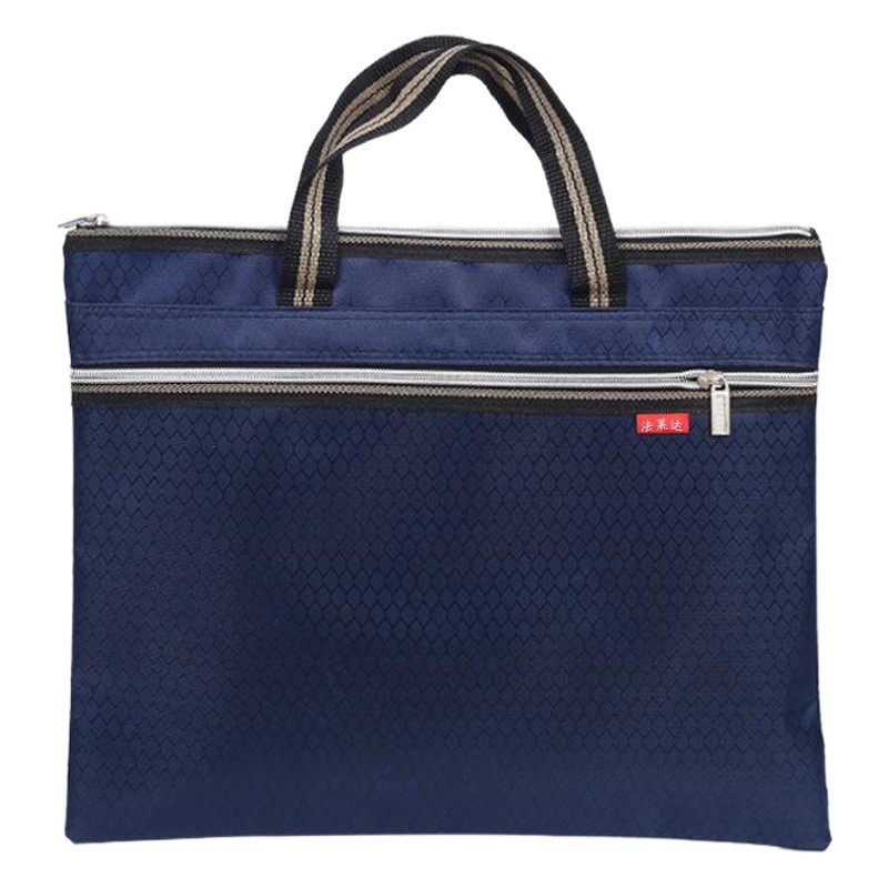 Conference Bag Oxford Bag Customized Satchel Thickeneded Zipper Office Information Bag Document Men and Women Business Meeting Briefcase