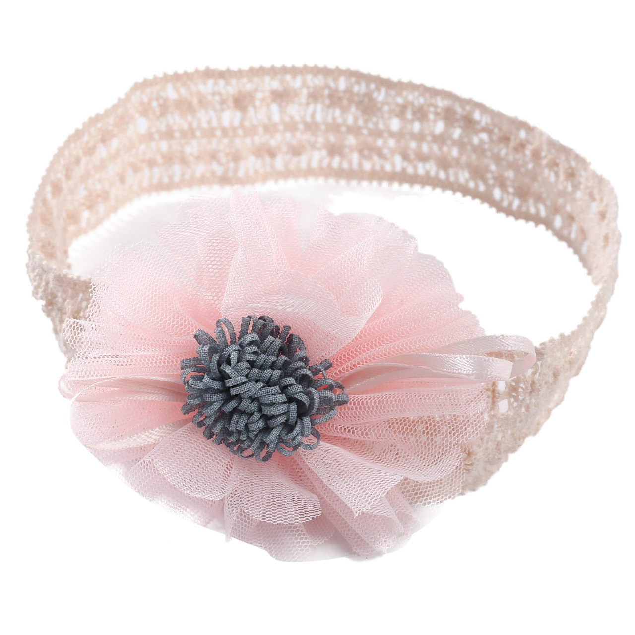 Picture of Korean Style Big Flower Baby Hair Band Female Baby Full Moon Hundred Days Photo Headwear Baby Princess Sweet Hair Accessories