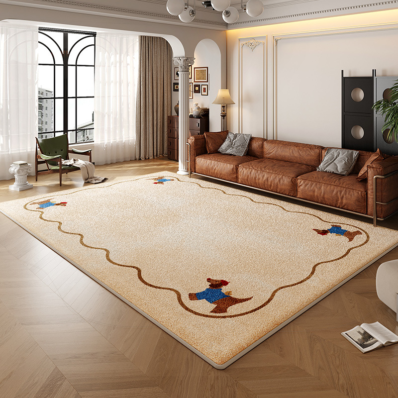 Vintage Puppy Bedroom Living Room Carpet Cashmere Home Decoration Carpet Children's Room Play Reading Area Floor Mat