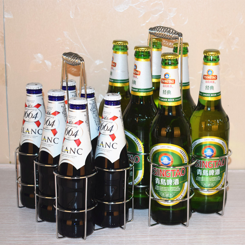Picture of Wholesale bold bar KTV beer rack six bottle basket barbecue stall beer rack beer basket manufacturers