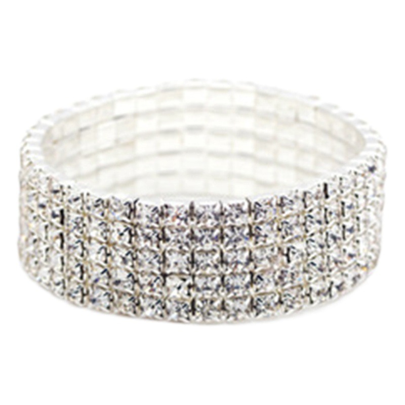 S061 Yiwu factory direct Korean fashion super flash full diamond single row elastic bracelet bracelet bracelet