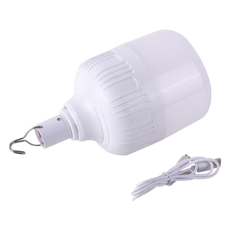 USB emergency light bulb with hook stall light emergency outdoor camping night market Mobile Wireless Charging led bulb