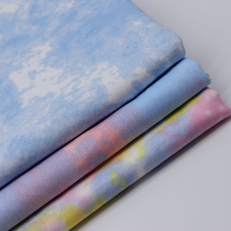 Picture of Color tie-dye twill cotton fabric Denim fabric clothing fabric diy handmade clothes thickening