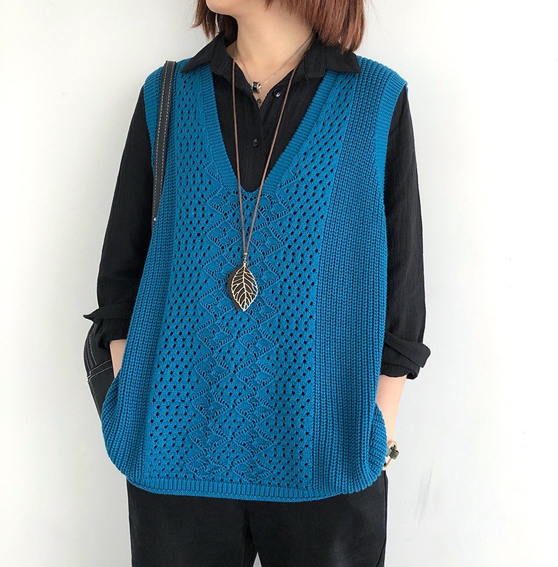 Picture of Knitted coat sweater vest women's summer 2024 new spring and autumn women's vest sleeveless waistcoat