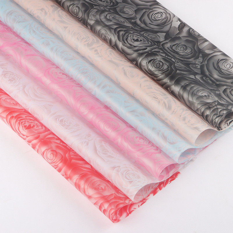 New Rose Jelly Film Valentine's Day Fog Paper Flower Gift Box Flower Packaging Material Flower Shop Wrapping Paper