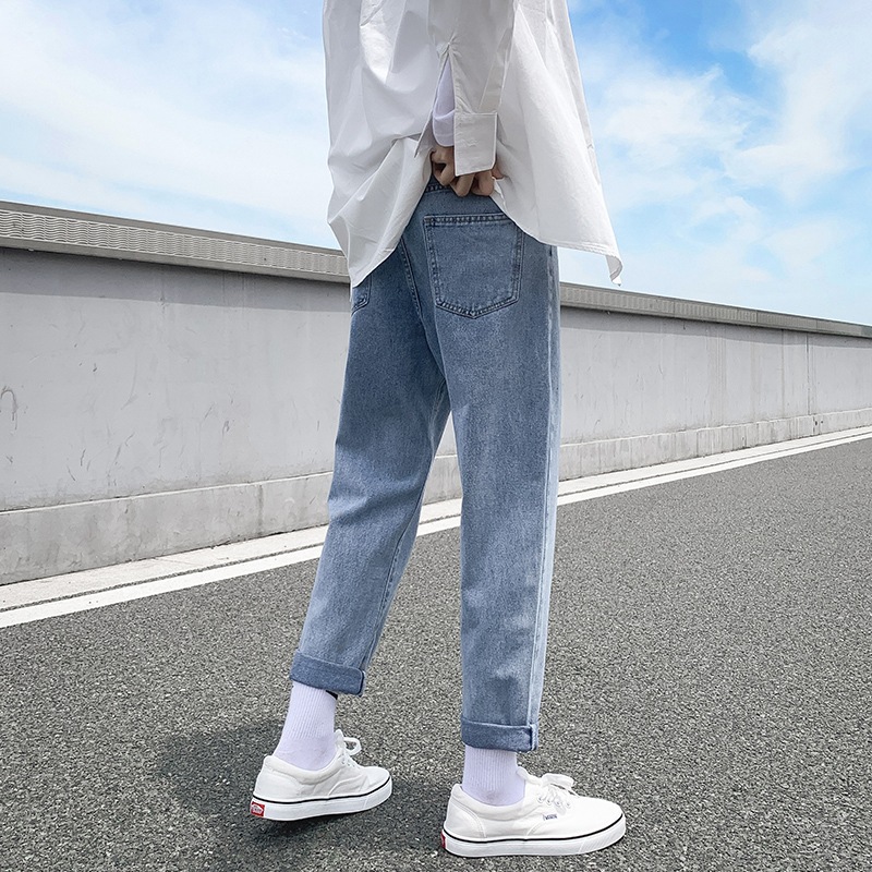 Picture of High waist jeans women's loose harem pants 2022autumn and winter casual straight slimming cropped radish daddy pants