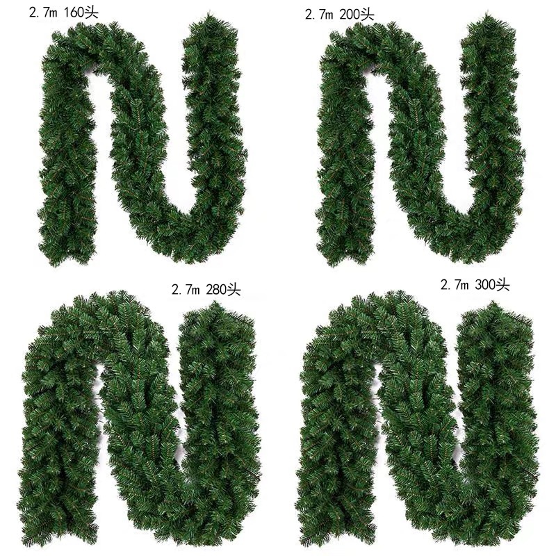 High quality 2.7 m Christmas simulation rattan ornaments Garland Christmas scene decoration Christmas bare Rattan
