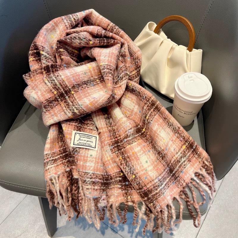 Picture of Cross-border solid color new imitation cashmere scarf women's autumn and winter thickened warm shawl solid color student scarf men's wholesale