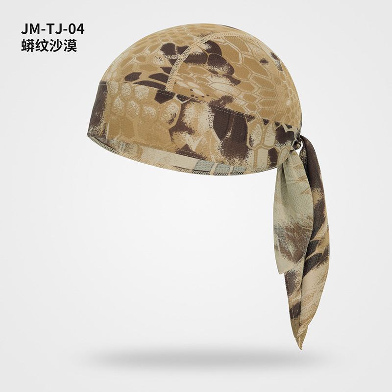 Picture of Outdoor Cycling Pirate Hat Quick-Drying Sports Turban Moisture-Wicking Breathable Sun Protection Hood Pirate Turban Small Hat