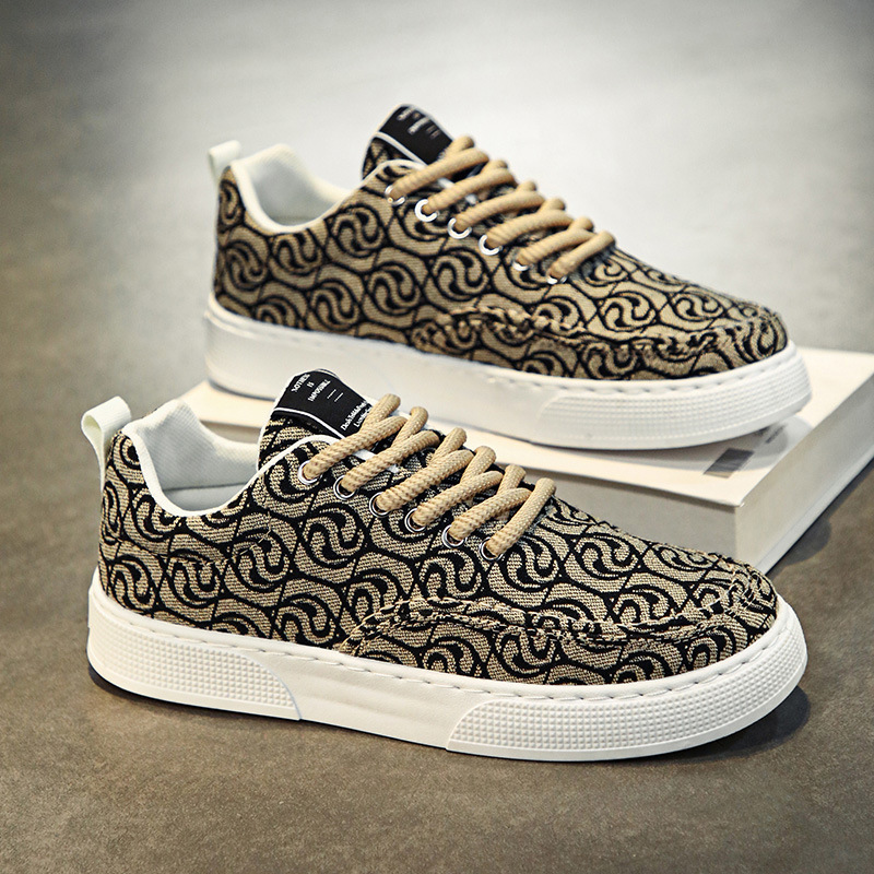 2025 Summer New Low-top Canvas Shoes Breathable Non-slip Wear-resistant Trendy Men's Shoes Board Shoes Korean Style